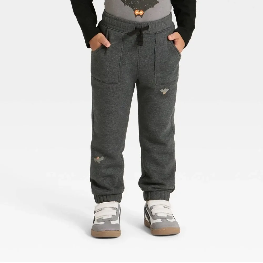 Nwt Toddler Boy's Halloween French Terry Cat & Jack Joggers Outfit